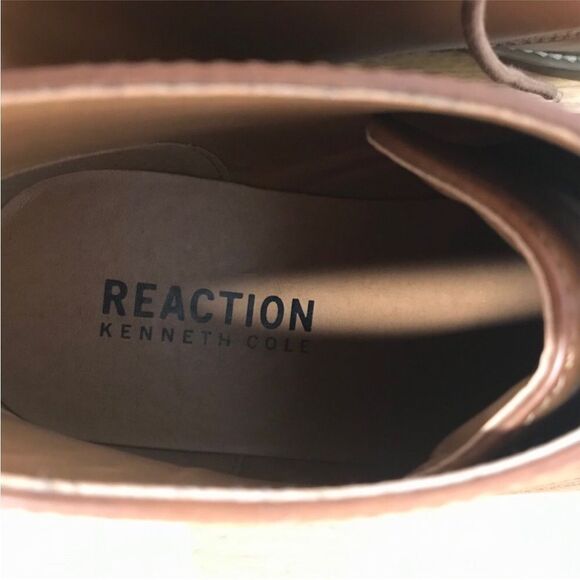 KENNETH COLE REACTION Parker Brown Leather Chukka Boot Lace Up Size 9 New - Picture 7 of 11